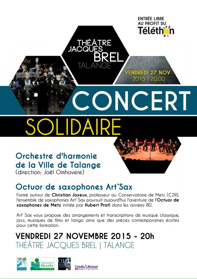 Concert a Talange Telethon 2015 salle jacques brel