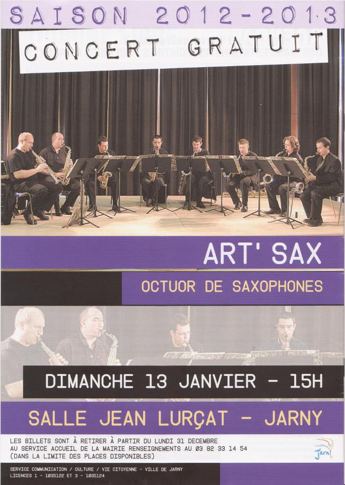 Affiche promotion concert à Jarny (54)