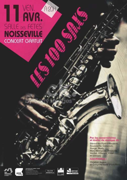 11 avril 2014 l'ensemble de saxophones en concert a la salle des fetes de Noisseville