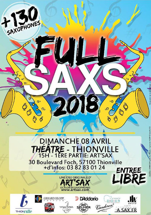 130 saxophonistes sur scene le 8 avril à Thionville