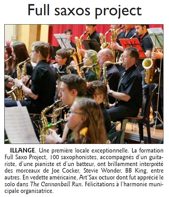 Article de presse Concert a Illange 