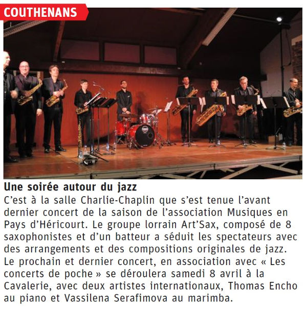 concert à Couthenans Musique en Pays d'Héricourt