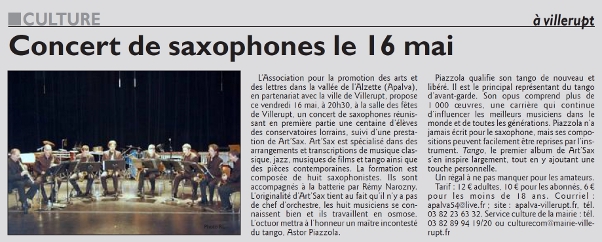 Villeropt concert saxophones